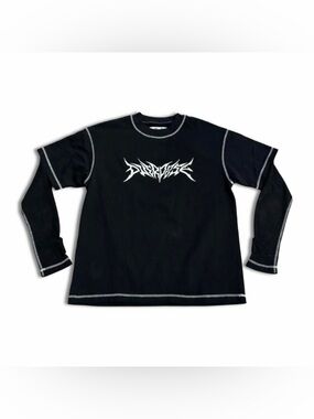 OVD Underground Streetwear Double Layered Mesh Embroidered Shirt